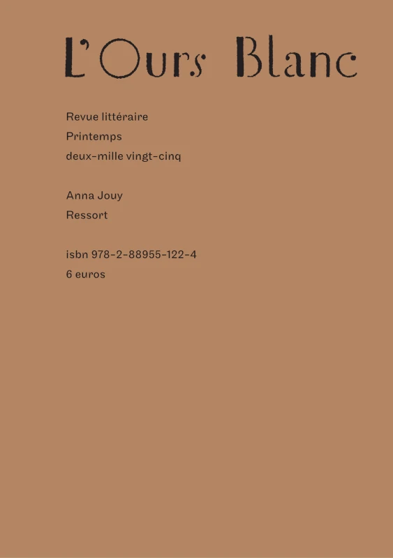 Anna Jouy : Ressort